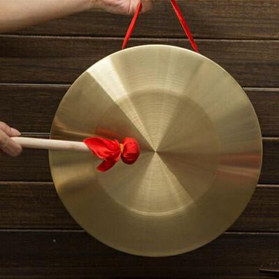 播VEU道留人喧天铜锣鼓全套金cmcm开道直锣cm具合大锣防汛预警