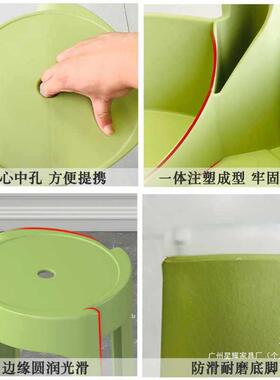 用子家用可叠放餐椅现代简约餐餐厅备板凳凳网红桌椅塑IJQ料靠背