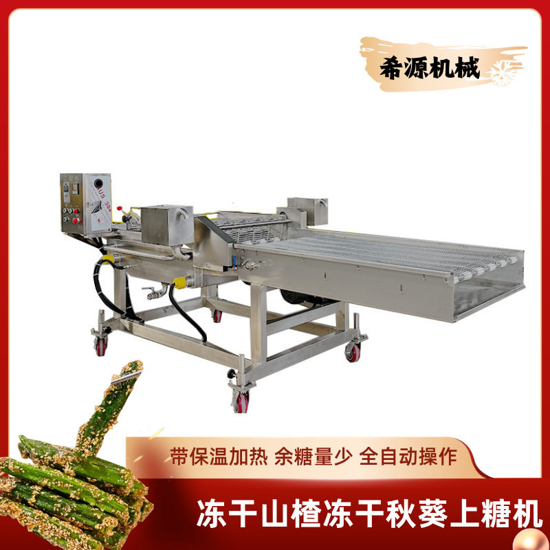 红糖柠檬片裹糖机器 冻干草莓脆浸糖机 带糖浆保温功能上糖机