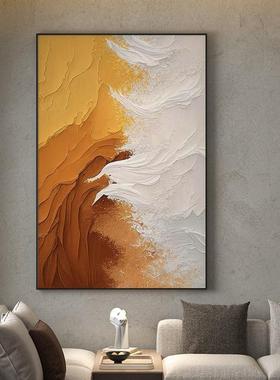 高质店感手绘粒砂岩画绿色抽象画JGU餐厅客厅关过玄道办公室酒颗