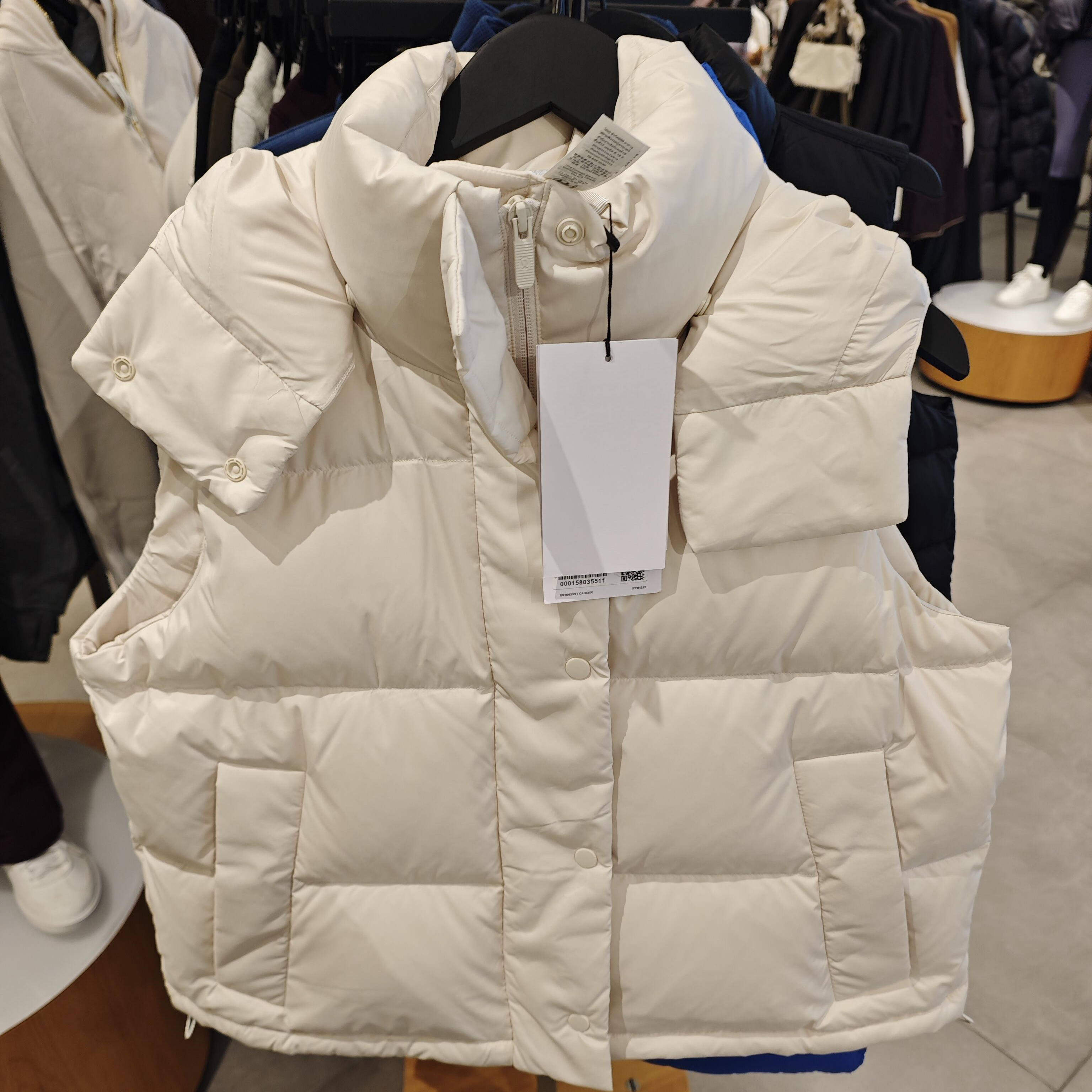 代购lululemon/露露乐蒙Wunder Pull女士四格泡芙鹅绒马甲羽绒服