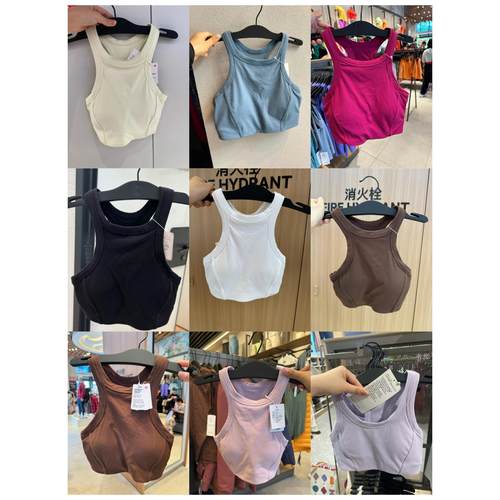 代购lululemon/露露乐蒙Ribbed Nulu™女士瑜伽罗纹圆领运动内衣