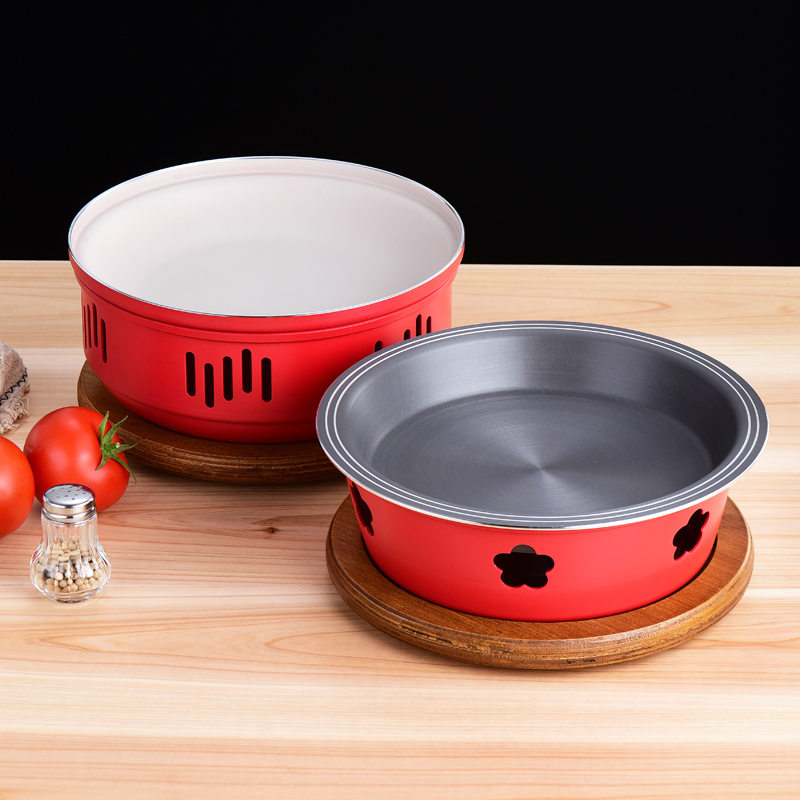 铝合金酒精炉中式小火锅家用 商用 硬质干锅锅暖汤炉固体酒精锅仔