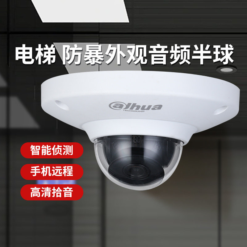 大华200万网络监控摄像头电梯音频防暴外观半球DH-IPC-HDP2230C