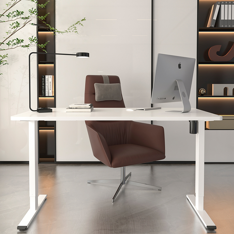 格调智能电动升降桌白领办公电脑桌学生学习写字书桌家用电竞桌子