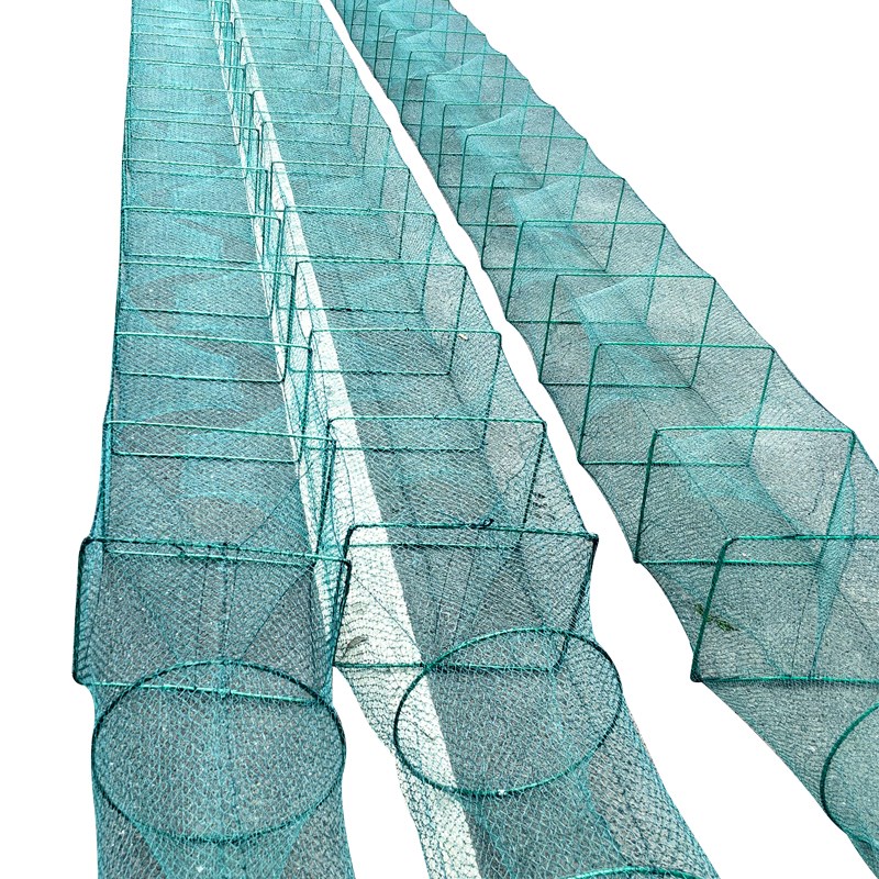 17米捕鱼笼折叠虾笼大虾笼捕大鱼笼龙虾网笼抓鱼网笼有结网