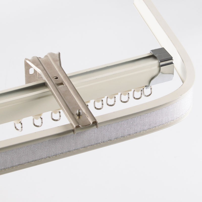 加厚铝合金静音轨道雅致高强度卧室飘窗窗帘轨道单轨轨滑道滑轨