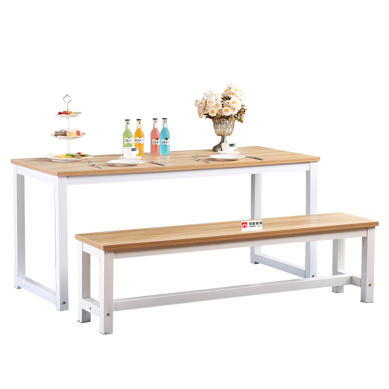 餐桌椅简约现代吃饭桌快餐桌长方形小吃桌餐台凳西餐厅桌