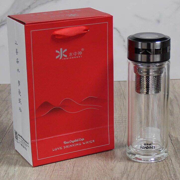 水中神双层玻璃杯高硼硅玻璃水杯茶杯茶水分离泡茶杯