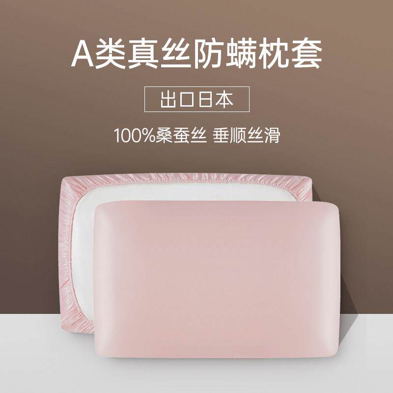 桑蚕丝真丝枕笠纯色枕套纯色冰丝枕芯乳胶枕头套专用