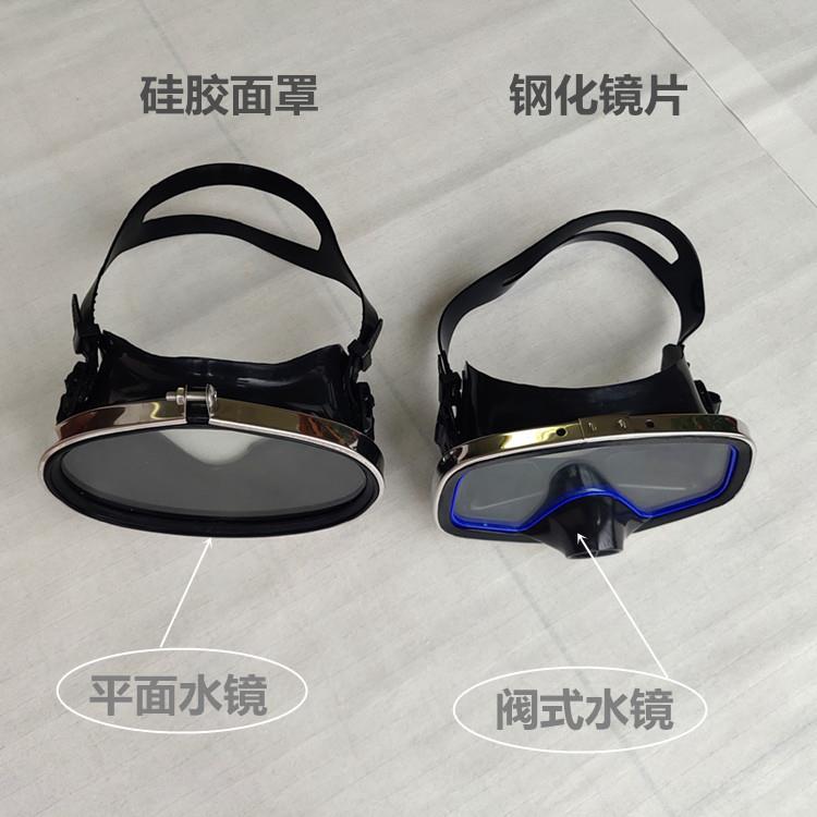专业硅胶柔然舒适潜水镜望鱼镜水下放大镜游泳镜渔镜