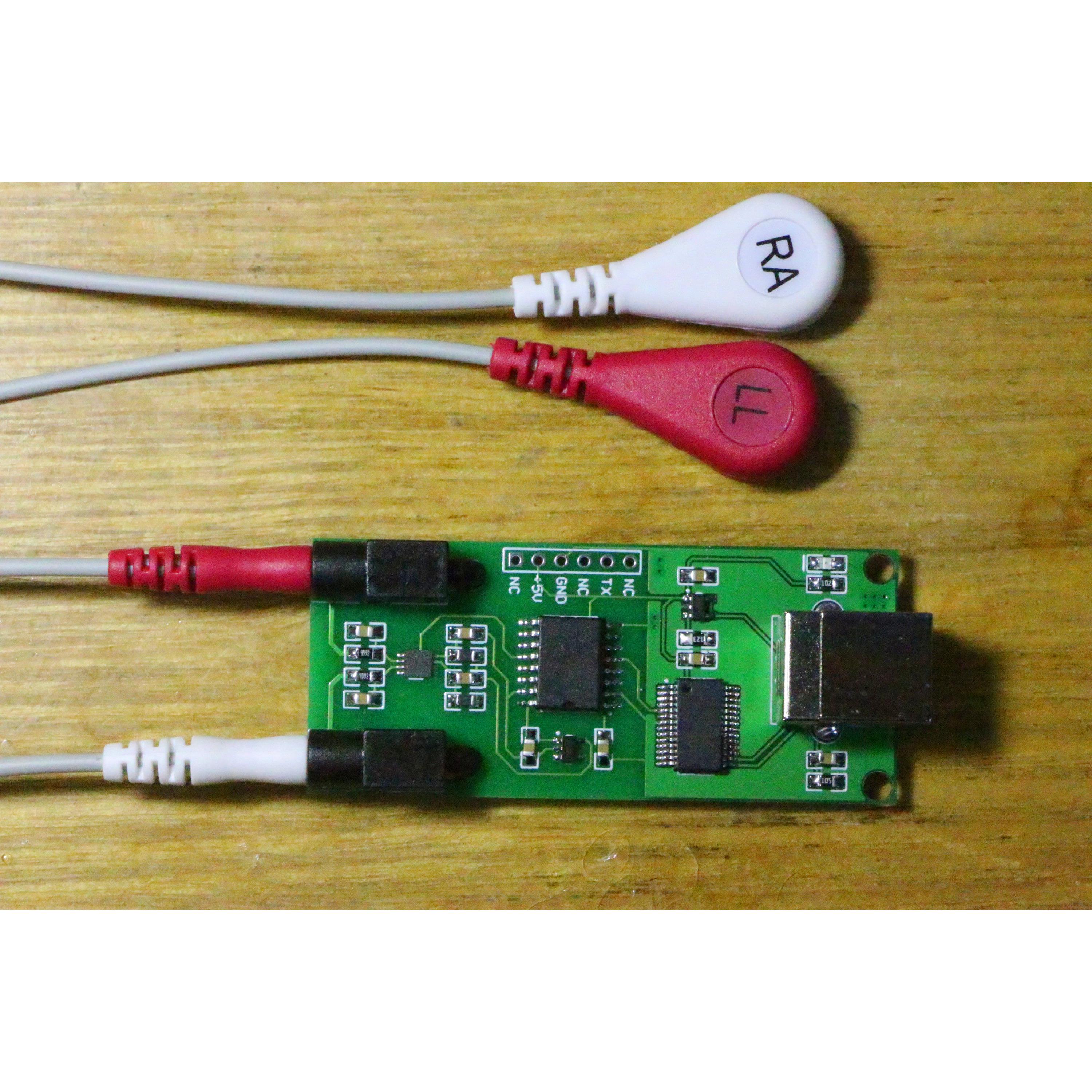 USB心电采集模块 BMD101模块 心电测量板 心率采集模块 有影片