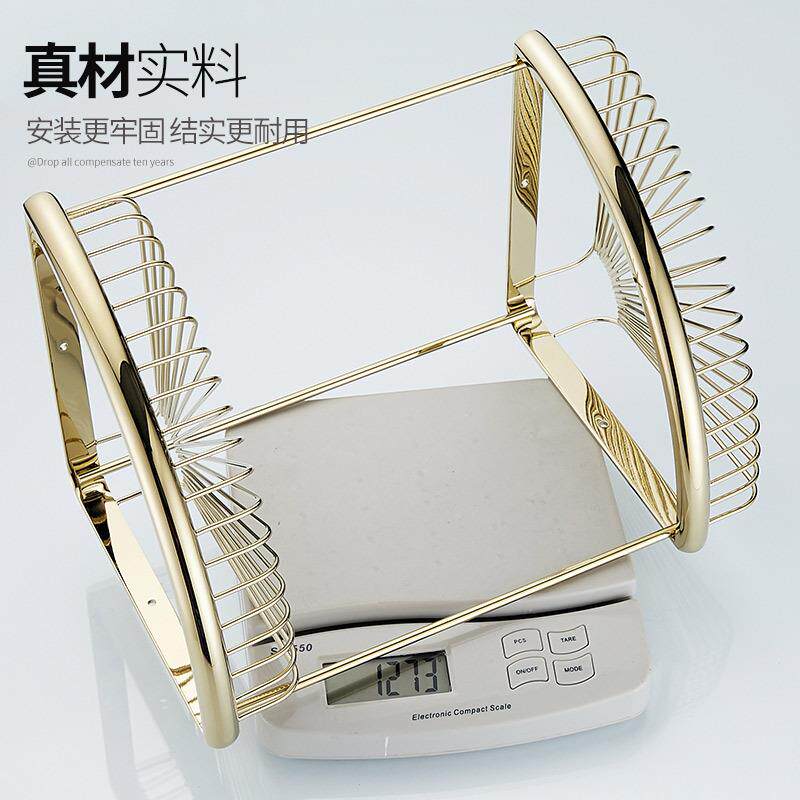 浴室置物架层卫三生间壁挂转角架淋浴房双角蓝角架全JHA铜网篮收