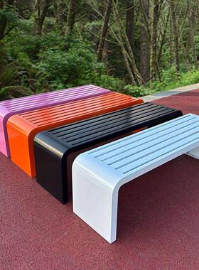 2025新全艺长条凳公园椅户外长锈椅庭座院不铁钢休闲靠背椅DYV商