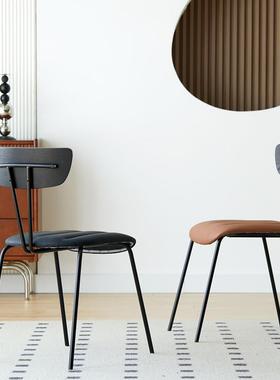 复工业风简餐椅实木靠背小户家用餐厅椅古子约型现YRZ代loft书桌