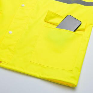 现货成衣分体998式套雨衣雨裤荧光雨黄平纹反光交通防水男人女雨