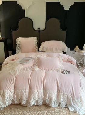 202秋冬-新款GOV加厚24克全消光婴儿绒四件套巴洛克系列01.55m床