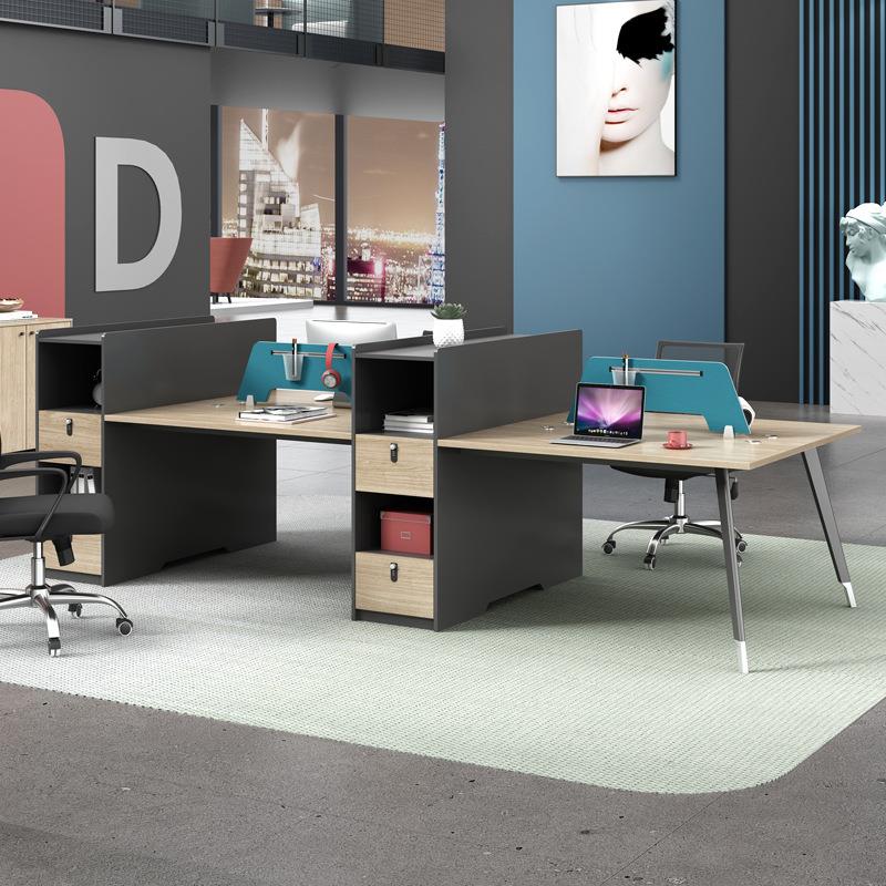 屏职员办公桌子办公室员ZBH卡座4人6人工位隔断财风务办公桌椅组