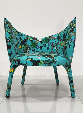 法国罗奇堡Lady单JKMB扶手椅艺设计布师款客厅艺术蝴蝶休闲沙发人