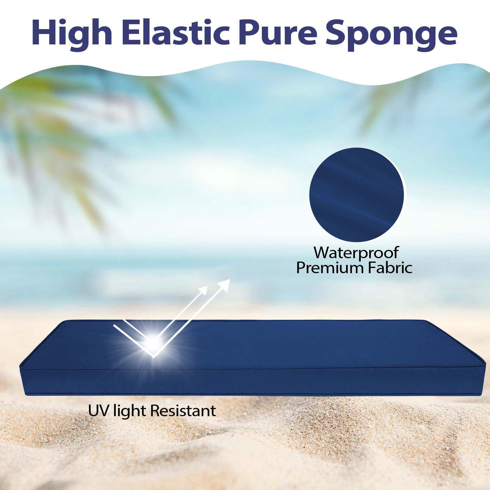 户外防水防晒沙发坐垫高密度海绵坐垫长方形沙发垫藤椅海绵垫子