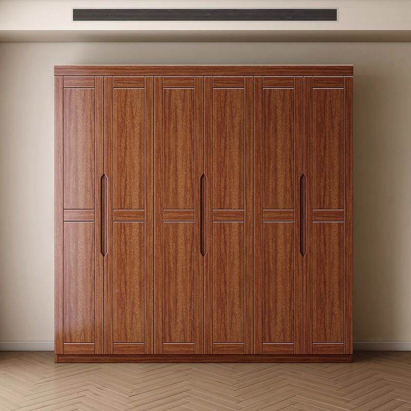 胡桃木实木衣柜木全实木39492卧家用储物柜现代简室约容量原收纳