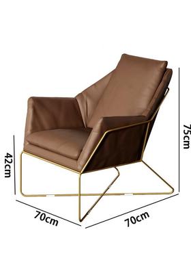 轻奢皮沙YDZ发设红计师双人沙发椅办公酒店待小发沙网家用接布艺