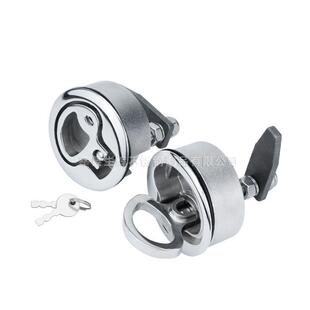 角码锁新款带垫片用钢游艇甲板锁扣带钥匙红BXA点锁31不6锈船嵌入