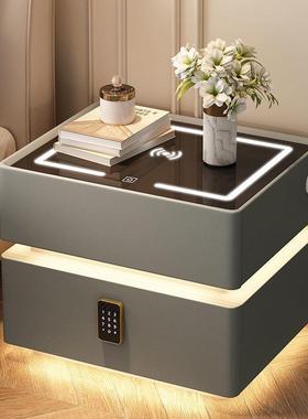 床室柜悬浮床UMS头简约带灯实木现代卧轻奢智能多功能无线充电边