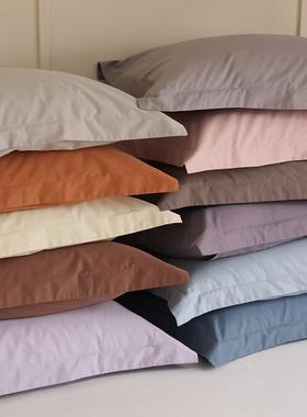 类100S磨毛长棉成人枕套A一对纯棉SPK全棉枕头套4绒8m*74c一对