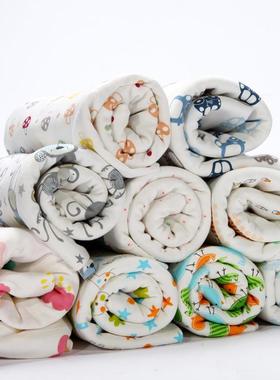 厂家织棉双TYA面针宝宝卡通布料婴儿衣巾服尿布棉口水巾汗面料