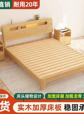 实木床1.5米双人床家1.8现代简约出租房经济1.2用米m单人床97013