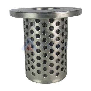 不锈钢熔体滤芯 法兰口反清洗烧结毡波页滤芯 水油过滤筒