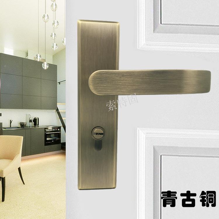 不304门锈钢锁红古实木门锁双舌木静音执手锁室内5804B-00卧室门