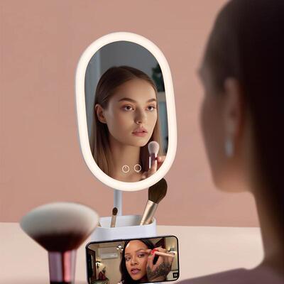 多功能打光卧智能化妆镜无夜线充小光灯女71797神室可收纳触摸补