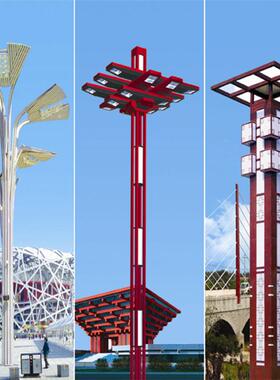 3米户外L中ED景观FWS小区公园路灯式欧式方形庭院灯广路场灯室外