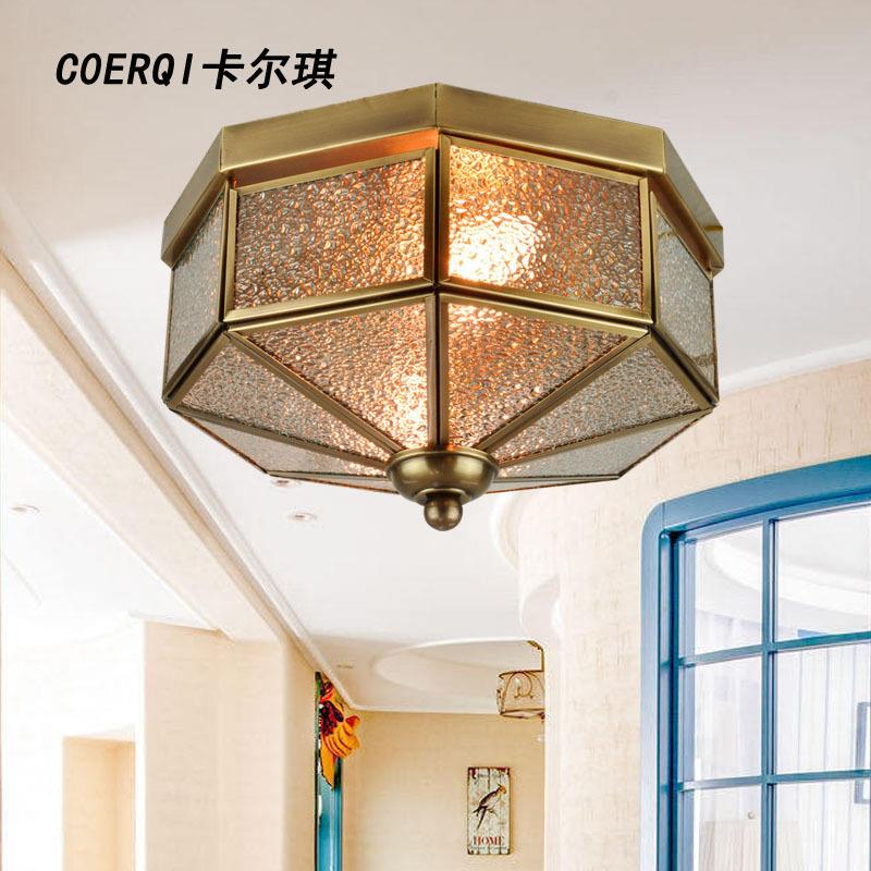顶灯面石包led全灯铜钻室吸顶灯欧式卧OD7003-3阳台过道灯玄关灯