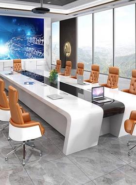 白色长桌方形长作条大型会议简约现代新款客厅会室议LCM工可选尺