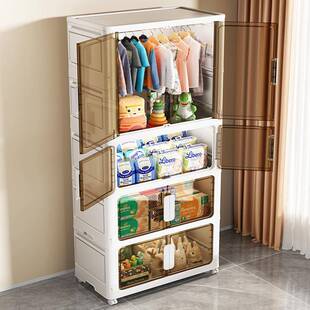 箱家用超大容落地收纳柜轻量奢收纳防尘收衣橱卧室纳341简易衣柜