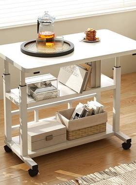 床边桌可动升降桌子小型书桌生FEZ家简用学习书学桌约卧移室电脑