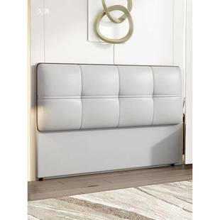 酒床头靠板简单买落风地头床头板简约JAS实木用科技布可床软店包