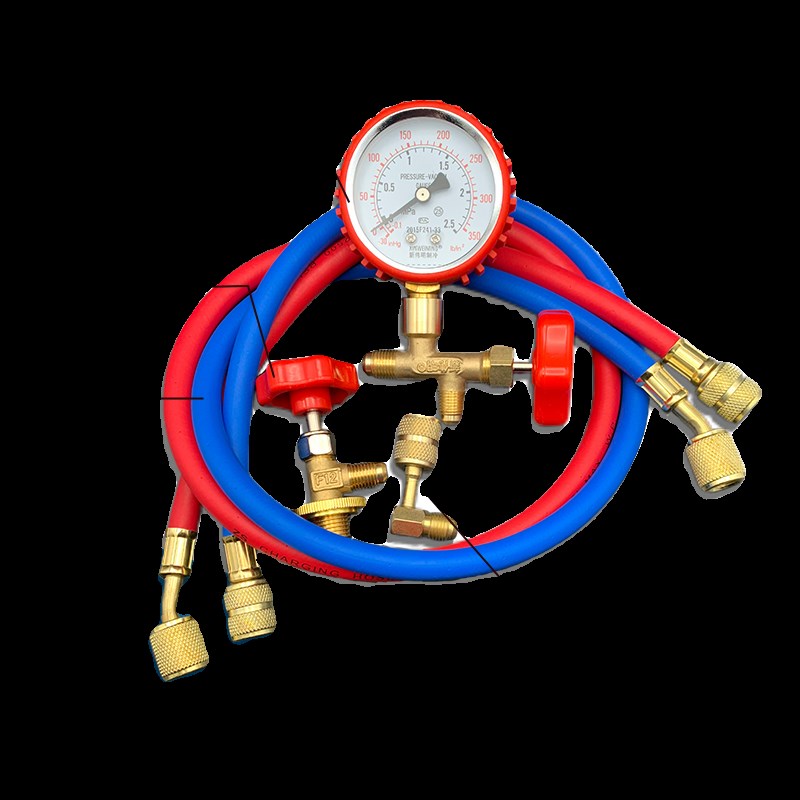 家用r22定频R10变频空调加氟表带管接头工具氟利昂测量冷媒压力