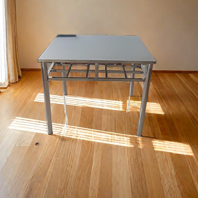 家用不锈钢瓷砖桌架烤火桌子餐桌架折叠餐桌四方桌学习桌吃饭桌