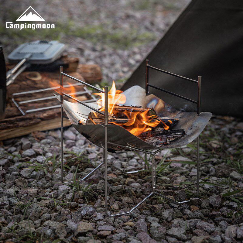 柯曼折叠小火炉BC徒步露营装备野外轻量焚火架便携柴火炉篝火架