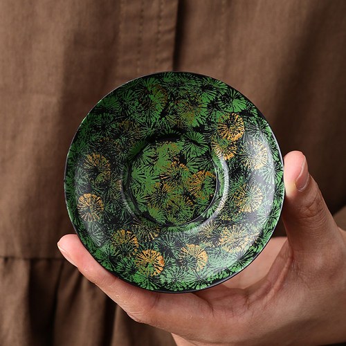 大漆铁艺茶杯垫家用防滑茶垫功夫茶具手工隔垫茶托杯托茶道零配件