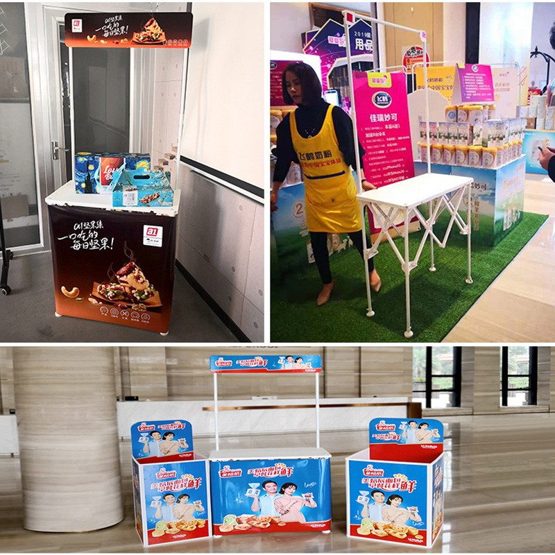 海纳V5促销台试吃台练摊展示架移动折叠小推车地推桌子冰粉摆摊桌