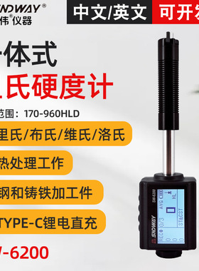 SNDWAY深达威SW6200里氏硬度计金属硬度测试仪洛氏维氏工业硬度仪