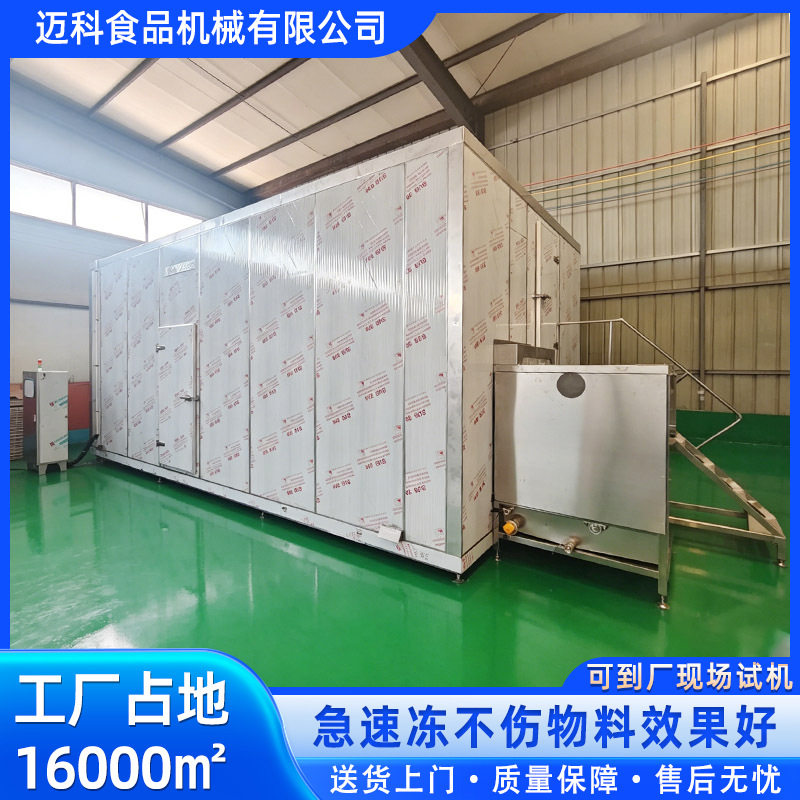 虾滑蟹棒鸡翅速冻机竹笋隧道式冷冻设备果冻液体凝固冷却机