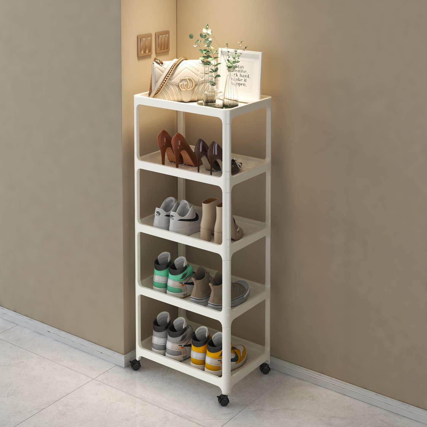 可移动鞋架多层家用门口塑料鞋架宿舍小型窄新款入户门后收纳层架