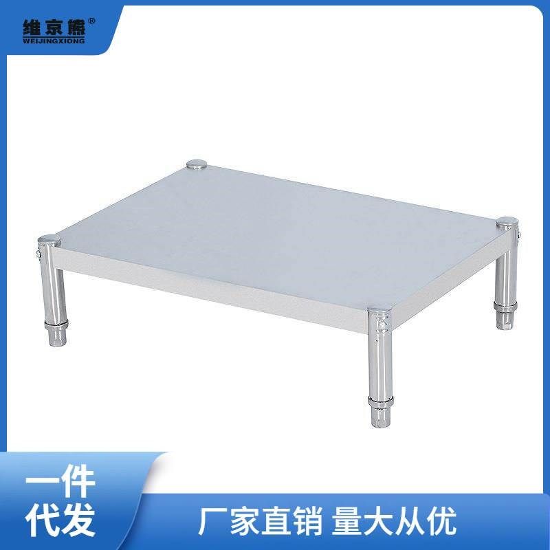 厨房不锈钢单层置物架电磁炉增高微波炉架烤箱碗碟收纳整体橱柜分