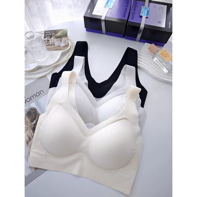 液态果冻胶无痕内衣女背心式收副乳无钢圈一片式文胸运动睡眠胸罩